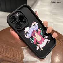 Disney Toy Story Lotso Rainbow Cloud Pattern Phone Case Compatible With IPhone 17/17 Pro/17 Pro Max/17 Air/16/15/14/13/12/11/X Series, IPhone 17 Pro Max Phone Case, IPhone 17 Pro Phone Case, IPhone 17 Phone Case, Christmas Gift For Girlfriend - Black - View 2
