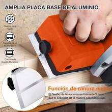 Cepilladora Eléctrica de Madera Goxawee 1050W 18000 Rpm, Corte Ajustable 0-2mm x 82mm, Lijado Desbaste Pulido, Portátil para Carpintería DIY, Compatible con Cuchillas G5289 + Accesorios Completos - Tipo de Enchufe B USA (110-127V) - Ver 5