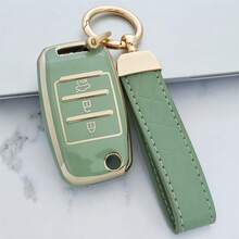 Ốp bảo vệ chìa khóa xe TPU cho Kia Rio, Ceed, Sportage, Sorento, Niro, K3, Carens, Cadenza, Carnival, Optima - Vỏ chìa khóa điều khiển từ xa dạng gập - 3 nút - Xem 11