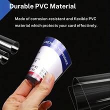 20-Pack Premium Transparent Card Sleeves - Durable PVC Waterproof Protector Sleeves Suitable For Social Security Cards, Health Insurance Cards, Credit Cards, ID Cards And Driver Licenses, Anti-Scratch Clear Card Holders For Daily Wallet Use - Multicolor - View 7