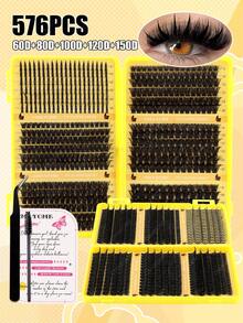 Mi giả dạng chùm 10D-150D tự nối mi - Mi giả lông chồn cao cấp, độ cong D, tạo độ dày tự nhiên, từng sợi riêng lẻ để tự nối mi - Có thể tái sử dụng, nhẹ và dễ dàng sử dụng. Mi giả dạng chùm, mi giả từng sợi, mi thật, mi giả cho mi trên. - D - Xem 2