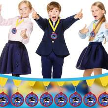 10pcs Preschool Children's Graduation Medals With Yellow Lanyards, 2 Inches, Suitable For Student Graduation Party Supplies - Multicolor - View 8