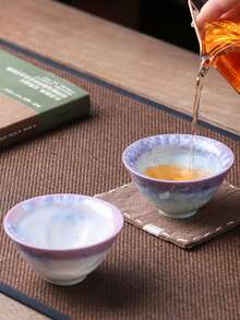 1个优质水晶陶瓷拿铁咖啡杯，小号120毫升，创意个人浓缩咖啡杯，可爱猫咪设计，适合毕业典礼、家庭聚会、居家使用、情侣杯、中式茶具套装 - 彩色 - 查看 4