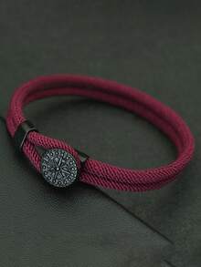 1 chiếc vòng tay nylon thủ công, có la bàn tháo rời và chức năng chỉ hướng, bùa may mắn. - Vòng tay 4mm - Xem 12