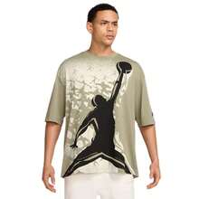 Nike Jordan NC Reissue Oversize Short Sleeve Crew Men's Khaki Black HQ8982-238 - 芥末黃 - 查看 1