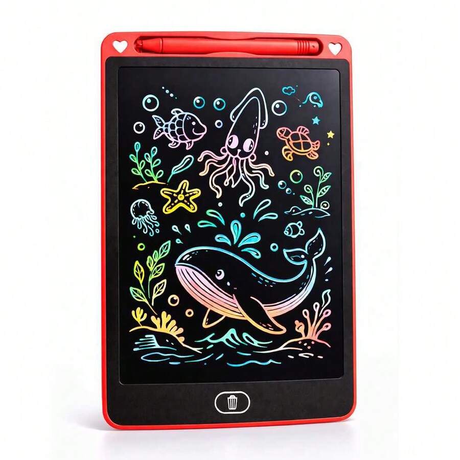 Pizarrón Mágico LCD Borrable de 10.5" - Rojo - Ver 1