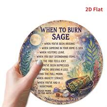 [2Dflat] 1pc 20x20cm Aluminum Sign - When To Use A Sandalwood Incense Burner? A Healthy Decorative Item For Home Meditation Rooms, Suitable As A Gift - 1PC - Xem 5