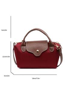 2026 New Arrival Fashionable Casual Retro Handbag, Women's Personalized Shoulder Bag, Mini Square Bag, Suitable For All Seasons - Burgundy - View 10