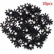 30 miếng vải không dệt đính ngọc trai giả hình hoa 8 cánh, kích thước 2.5cm, dùng để trang trí đồ thủ công DIY cho quần áo, túi xách, giày dép, mũ, kẹp tóc, băng đô, bông tai. - hoa - Xem 12
