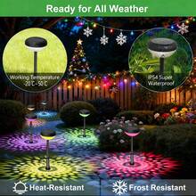 6PCS Outdoor Solar Lighting, Bright LED Lighting, IP44 Waterproof, Smart Light Sensing, (Color Light/Warm Light 2in 1) Suitable For: Courtyard Garden Lawn Paths, Walkways, Christmas Landscape Lighting And Outdoor Lighting, Christmas Gifts - Outdoor Pathway Lights - 查看 2