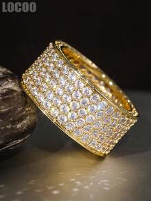 1 chiếc nhẫn đá Cubic Zirconia thanh lịch, thích hợp cho nữ giới, phù hợp làm quà tặng đám cưới, lễ đính hôn, kỷ niệm, quà tặng ngày Valentine. - 3 # - Xem 4