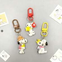 Bộ 5 móc khóa 3D Snoopy, móc khóa nhựa hình nhân vật hoạt hình Peanuts dễ thương, phụ kiện trang trí túi xách cho người hâm mộ, quà tặng sinh nhật (Kiểu ngẫu nhiên) - Nhiều màu - Xem 6