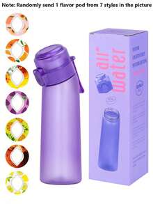 1pc Colorful Box Sports Water Bottle Set, Includes 1 Random Oval-Shaped Flavor Capsule, Fruit Drink Flavor Capsule, Outdoor Sports Creative Water Bottle Flavor Capsule, Suitable For Fitness And Outdoor Activities, Suitable As Gift For Boys And Girls, 1 Random Flavor Out Of 7 Flavors - Multicolor - View 14