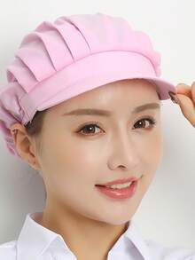 1pc High Quality Full Cloth Chef Hat | Suitable For Kitchen, Baking, Cooking, And Hygienic, Variety Of Workwear Accessories - Multicolor - View 3