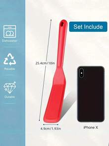 1pc Silicone Crepe/Omelette Spatula - Long And Thin Spatula, Easily Make Pancakes And Omelets,Heat Resistant Non-Stick, Dishwasher , Multi-Color, Baking Tool, Kitchen Gadget, Kitchen Accessory - Ideal Gift For Back To School,Graduation Season - Multicolor - View 10