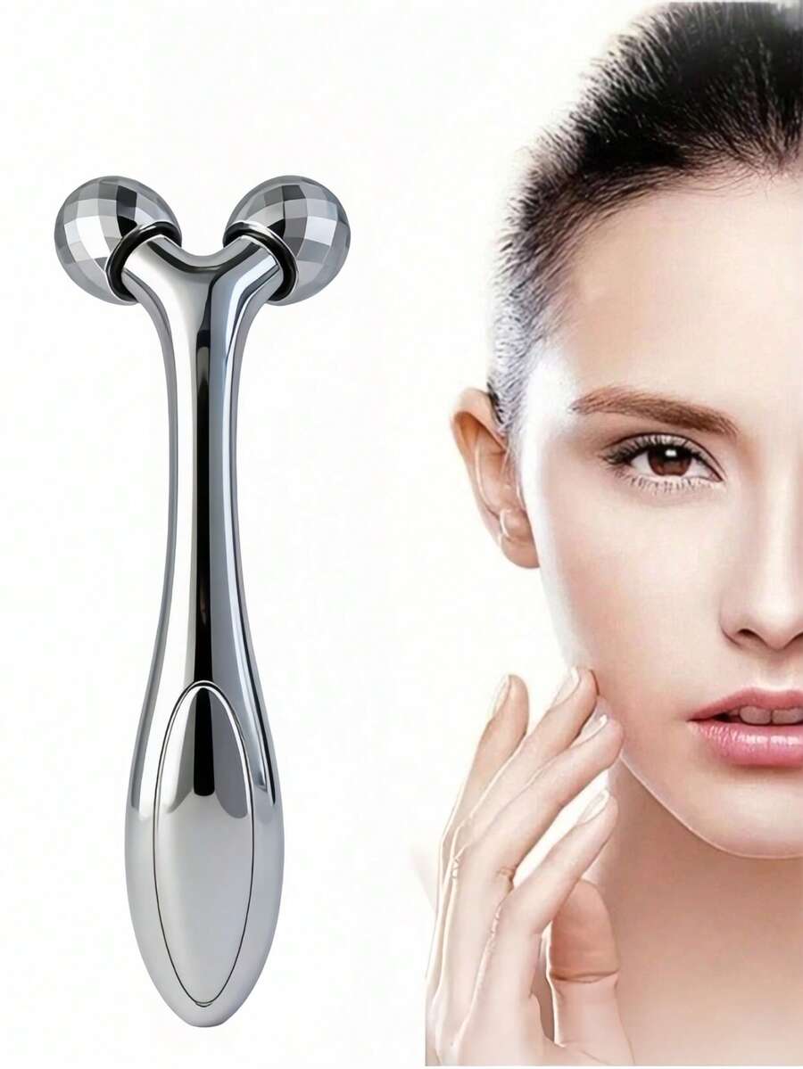 Máy mát xa mặt đa năng 1 chiếc, mát xa nâng cơ dạng lăn cho mặt, tay, cổ, cằm đôi, toàn thân, xoay 360°, làm sạch, thiết kế tối giản cao cấp chống thấm nước. - Nhiều màu - Xem 1