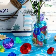 20/100pcs Pirate Treasure Jewel Acrylic Rhinestones, Shiny Plastic Gems In Assorted Colors With Drawstring Bag, Suitable For Party Table Decor, Pirate Theme Party Favors - Multicolor - View 12