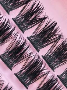 120 Pcs D Curl Wispy Cluster Lashes Kit 8-16mm Mixed Fluffy Clusters Eyelashes Extensions Natural Look Crossed Individual Lashes Extension DIY At Home - C - View 6