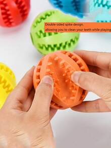 1 quả bóng cao su tương tác, đồ chơi gặm, thích hợp cho chó nhỏ giúp vệ sinh răng miệng, thức ăn cho thú cưng. - Nhiều màu - Xem 8