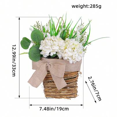 1个新款西式婚礼花篮，珍珠手柄花童篮，饰有蕾丝花边，藤编收纳篮，可用于礼品和野餐