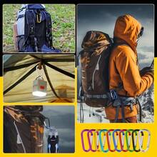 Móc khóa carabiner nhôm chịu lực cao, độ bền vượt trội, chống mài mòn, kẹp nhanh, móc an toàn cho bình nước ba lô ngoài trời, móc treo đa chức năng tiện dụng. - nhiều màu - Xem 6