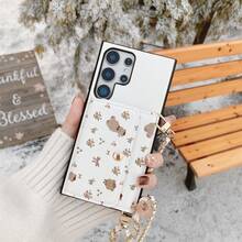 1 chiếc ví đựng thẻ/điện thoại đeo chéo in hình hoa và gấu thanh lịch, tương thích với Samsung Galaxy S26 S25 Edge S24 S23 S22 S21 S20 FE Note 20 Ultra A17 A16 A15 A07 A52 A53 A54 A25 5G, 10 9 Pro XL 8 7 6 9a 8a, Note 15 Pro 14 13 4G Poco C75, chất liệu da PU đa chức năng. - Gấu Nhỏ 70 - Xem 2