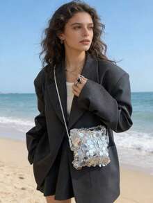 Túi đeo chéo lấp lánh đính sequin dành cho nữ, túi xách nhỏ lấp lánh dự tiệc với dây đeo mỏng có thể điều chỉnh, túi đeo chéo lấp lánh cho tiệc tùng, câu lạc bộ và hẹn hò. - Nhiều màu - Xem 11