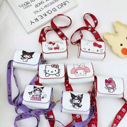  Ví đựng tiền xu chống thấm nước bằng da Hello Kitty dành cho bé gái của Sanrio - Túi đeo vai nhẹ có thể điều chỉnh, túi đựng mỹ phẩm với chất liệu polyester bền chắc, ví chống trộm dễ thương, phù hợp cho nữ sử dụng hàng ngày/du lịch (Hồng/Trắng) - Quà tặng Ngày Valentine và Ngày Quốc tế Phụ nữ, Túi đặc biệt cho mùa tựu trường, Túi đeo vai hoạt hình dễ thương, Túi đeo chéo chống thấm nước, Túi xách anime thời trang, Quà tặng sinh nhật, Thiết kế ngọt ngào và dễ thương, Quà tặng sinh nhật, Quà tặng tiệc tùng, Quà tặng Halloween, Quà tặng Phục sinh, Quà tặng Giáng sinh.