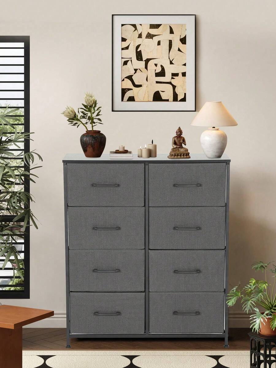 DOPINMIN 8 Drawers Living Room Storage Cabinets, Assembled Wardrobe Storage Cabinets, Bedroom Furniture Storage Cabinets, Multi-Layer Drawers - View 1