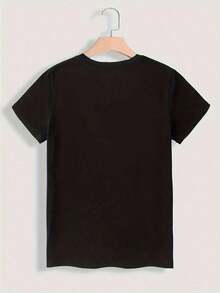 Camiseta Deportiva para Mujer - Serie Fitness para Gimnasio - Estampado Colorido de Mancuernas y Equipos de Ejercicio, Top Casual de Manga Corta con Cuello Redondo para Primavera/Verano, Ropa Deportiva |     Camisa con Estampado Divertido |     Camiseta de talla grande de tela de poliéster, estilo relajado. Nuevas llegadas de verano. - Negro - Ver 3