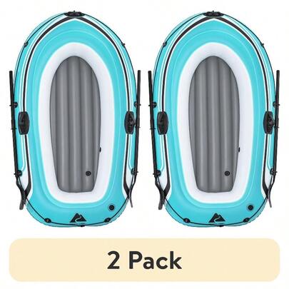 77 In. X 40.16 In. Recreational 2 Person PVC Inflatable Raft, 353 Maximum Load Weight