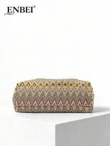 ENBEI 優雅摩洛哥風手拿包－化妝包、沙灘包、時尚女包、貝殼包，極簡百搭，優雅時尚晚宴包，適合派對、晚餐、婚禮、約會、購物等多種場合，母親節、節日或聖誕節的完美禮物 - 彩色 - 查看 7