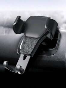 Universal Gravity Auto Phone Holder Car Air Vent Clip Mount Mobile Phone Holder CellPhone Stand Support Compatible With IPhone Compatible With Samsung - Black - View 4