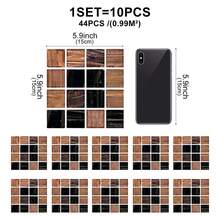 OUTANA 10pcs/Pack Vinyl PVC Mosaic Tile Wallpaper, Self-Adhesive No Glue Removable, Available In 10/15/20/30cm, Suitable For Kitchen, Balcony, Study, Accent Wall, Bedroom, Living Room And Furniture Decor - Multiple Styles - View 22