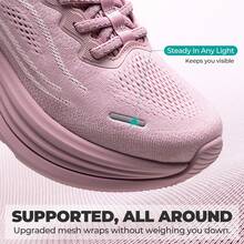 Women's Slip On Walking Shoes Hands-Free Cushion Running Tennis Comfortable Arch Support Gym Workout Athletic Fashion Sneakers StediCloud - Pink - View 6