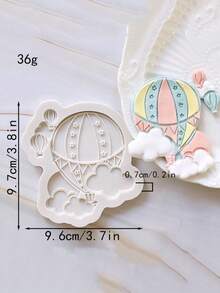 1pc Hot Air Balloon Silicone Fondant Mold, Cloud Balloon Cake Decor, Chocolate Baking Mold, For Cupcake Decoration, Polymer Clay, Suitable For Baby Birthday Party - View 12