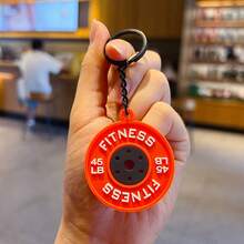 Fitness Barbell Keychain Pendant Couple Car Bag Keychain Sports Small Pendant - Epoxy Resin Dumbbell Pendant - White (without Packaging) - View 9