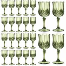 1/3/6/12pcs Acrylic Wine Glass Set, 7oz (Approx. 198.4g) Vintage Stemware Suitable For Wedding, Outdoor Dinner, Valentine's Day. Reusable Vintage Champagne Glasses, Perfect For Valentine's Day, Party, Wedding, Great For Party! - View 3