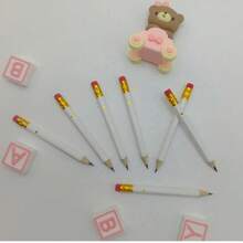 4/10/20支装婴儿派对铅笔，木质铅笔带橡皮擦，2支HB，适用于婴儿派对游戏、性别揭晓派对用品、迎婴派对、新娘送礼会游戏、婚礼用品、教室、婚礼、公司会议、教堂长椅、口袋（白色/粉色可选） - 彩色 - 查看 10