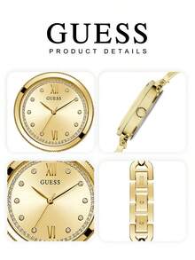 Guess 女士石英表，不锈钢表壳，镶钻，优雅时尚，适合日常佩戴 - GW0759L2 - 金色 - 查看 7
