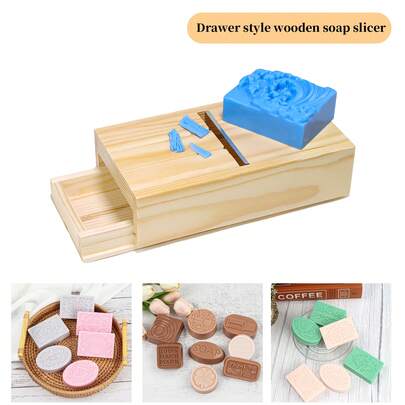 Zhonghui Mold (Schubladenplaner) Holz-Seifenabschräger Schneider Schubladenart Seifentrimmer Seifenherstellung Set Werkzeug Handgefertigter Seifenplaner Kantenschneider DIY Seifenherstellung Werkzeug Kerzenwachs Slicer