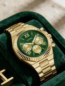 Guess Đồng hồ thạch anh nam - màu xanh lá - Xem 2