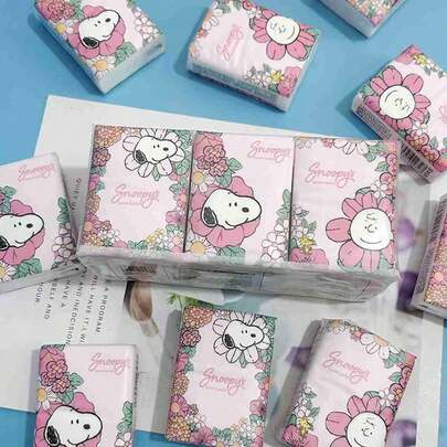 SNOOPY 3条/套 2026新款史努比卡通手帕纸巾，小巧便携，是返校季的理想之选