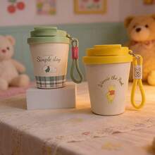 Miniso 芭比塑料水杯四件套，520毫升吸管塑料杯，时尚水瓶，多功能咖啡杯，适合户外旅行或上学使用 - 彩色 - 查看 3