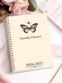 1本 2026-2028 學年週計畫與月計畫筆記本，中性款，含月計畫與備忘頁，辦公與學校用品，成人禮物，教師禮物 - 彩色 - 查看 3