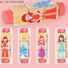 Bộ 1 món đồ chơi xếp hình xoay bằng gỗ cho bé sơ sinh và trẻ nhỏ, khối xây dựng nhận biết động vật 6 mặt, đồ chơi giáo dục cho trẻ em, quà tặng khai sáng cho trẻ sơ sinh. - Nhiều màu - Xem 17