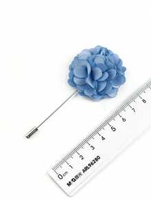 ZLQ&GOU Bộ 2 cà vạt và ghim cài ve áo, cà vạt polyester màu xanh dương, phù hợp cho đám cưới, công sở, trang phục thường ngày. - Màu xanh nhạt - Xem 5