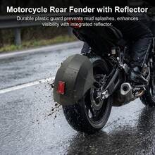 1PC KuKirin G2 Electric Scooter Rear Mudguard High Strength Plastic Reflective Design For Night Safety - Black - View 7