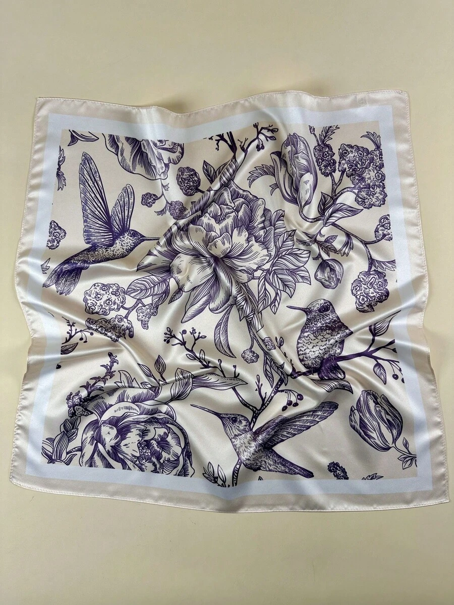 1件装女士花鸟印花头巾/发带/发饰,打造时尚造型的理想之选,适合海滩、假日等场合。 - 彩色 - 查看 1
