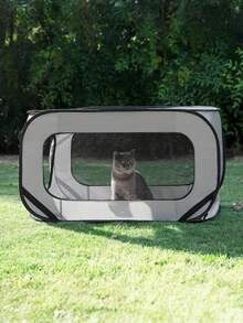 可折叠便携式宠物帐篷，室内外透气网状狗/猫游戏围栏 - 彩色 - 查看 2